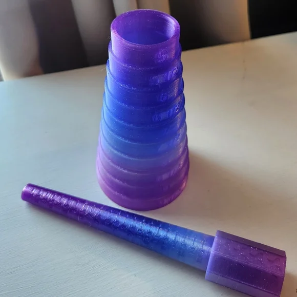 New! Ring & Bracelet Combo Sizer, Purple Ombre, 2 Pc Set Resin - Picture 1 of 1